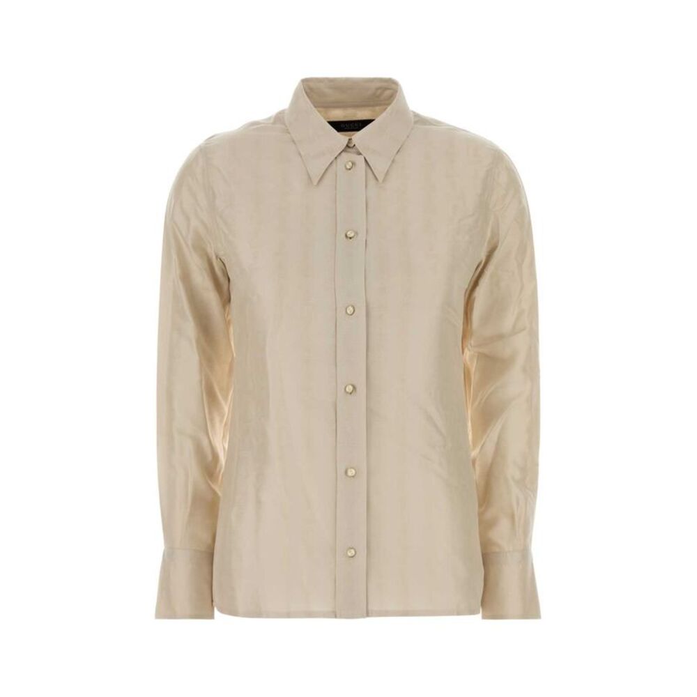 Gucci Women Sand Silk Shirt
